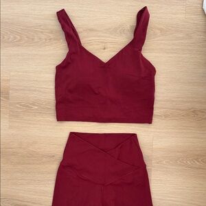 Aerie Red Workout Set